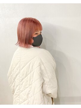 リアン(Lien) ペールピンク×ぱつっとボブ　miyu