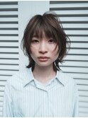 マッシュウルフカットミディアムレイヤーカット