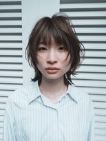 マッシュウルフカットミディアムレイヤーカット