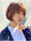 武蔵小杉くびれショート前下がりボブベージュカラー20代30代40代