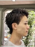 スパイキーショートピンパーマ