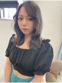 韓国ヘア/レイヤースタイル/レイヤーカット/グレージュ/20代人気