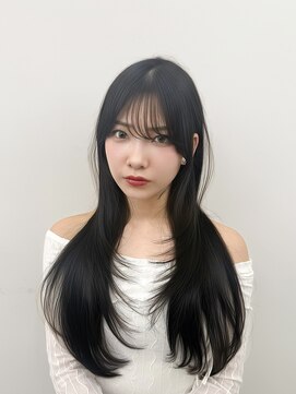 アマトウキョウ アユンチェ(AMA TOKYO×AYUNCHE) 韓国ヘア　2wayバング  レイヤーカット   顔周り　透明感カラー