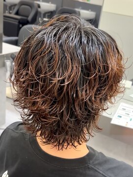 ビカムメンズヘアー 栄店(become men's hair) サーフカール/メンズパーマ/ウルフパーマ/ブラウンカラー/名古屋