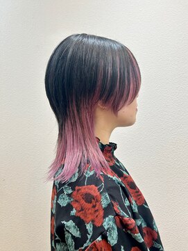 【ADDICT_MAYA】ウルフカット×インナーピンク