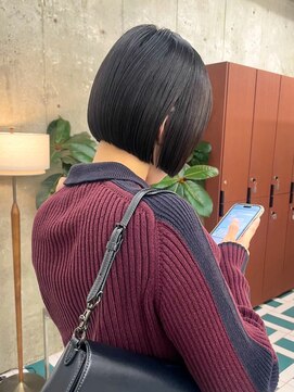 ミニボブ/ボブ/レイヤーカット/ダブルカラー/ブリーチ/栄r73