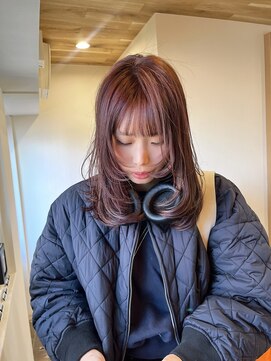 クローブ(CLOVE) red brown×レイヤーカット