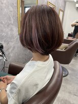 キュアスペース(CURE SPACE)&nbsp;白髪染めでも透明感ピンクベージュ＋インナーカラー風エクステ