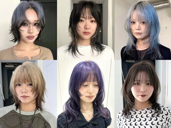 ノラ シンディ(NORA CYNDY)の写真/ハイトーンをもっと可愛く。顔周りの似合わせで完成度UP！【ハッシュカット/デザインカラー】
