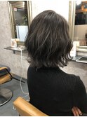 グレージュ×ボブ