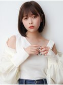 黒髮ワンカールミニボブ大人可愛い小顔ナチュラルショートボブ