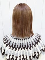 アイティー バイ アルバム 中野店(IT by ALBUM)&nbsp;ベージュボブ_ミニウルフテラコッタくすみブルー_ba321361