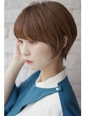 大人可愛い20代30代40代暗髪丸みベリーショート◎