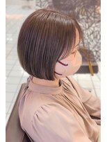 ヘアーアンドメイク サワ 上田本店(SAWA) 20代30代ミニボブココアブラウン小顔美肌ストレート丸み