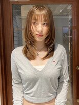 コフィー バイ メルト 吉祥寺(cofy by melt)&nbsp;【中澤彩乃】シャギーレイヤーミディアムシースルー前髪ベージュ