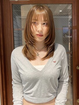 コフィー バイ メルト 吉祥寺(cofy by melt) 【中澤彩乃】シャギーレイヤーミディアムシースルー前髪ベージュ