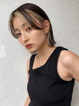 ロンドルーチェ 心斎橋(Lond luce) ダークアッシュ/ミディアムレイヤーカット［髪質改善/縮毛矯正］