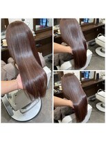 ムーブ(Moob)&nbsp;ツヤ感潤い◎ブラウンカラー×髪質改善カラー【別府】