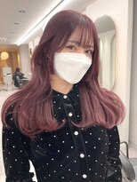 天神美容室&nbsp;韓国ヘア×上品チェリーレッド×姫カット『ayana/天神美容室』