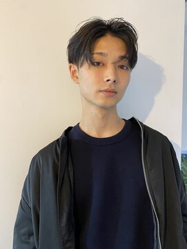 キコエル 三軒茶屋(kikoeru) アッシュブラックニュアンスメンズセンターパート