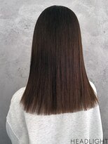 アーサス ヘアー デザイン 駅南店(Ursus hair Design by HEADLIGHT) マロンブラウン×ぱっつんストレート