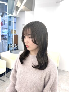 ブラウン(Brown) イメチェン/こなれミディ/前髪/藤沢/藤沢美容室/韓国レイヤー