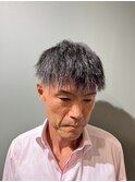 ベリーショート/ダークアッシュ/ニュアンスパーマ/韓国マッシュ