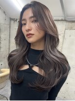 サイン 渋谷(SIGN)&nbsp;韓国ヘアーハッシュカットレイヤーカットグレージュブリーチ無し