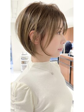 ゴカン バイ ジル ブラン 名古屋(Gokan by JIL BLAN) ハイライトバレイヤージュダブルカラーショートカット30代40代