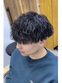 【KAITO】刈り上げマッシュ×波巻きパーマ