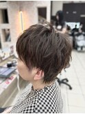 ナチュラルショート×ツーブロック