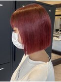 髪質改善/縮毛矯正/トリートメント/チェリーレッド