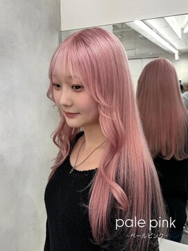 ベレーザ 渋谷(BELEZA) 15710ブリーチ＆ダブルカラーラベンダーピンクレイヤーロング