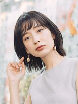 ガーデンヨコハマエスト(GARDEN YOKOHAMA est)&nbsp;ボブ　外ハネボブ　くびれヘア　切りっぱなしボブ　暗めカラー