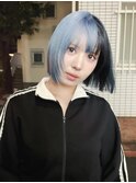 【azu】ボブ　デザイン　ブリーチ