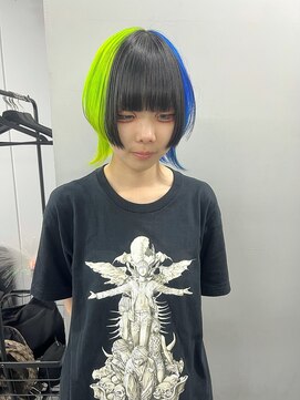 ジオラマ(DIORAMA) ツートン / ブルー / ライムグリーン / デザインカラー