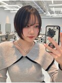 ショートボブレイヤーボブフェイスレイヤー透明感カラー北千住