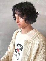 ハレ(hale)&nbsp;メンズパーマ　メンズミディアム　大人色気パーマ　ボブパーマ