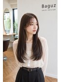 ナチュラル艶髪ストレート小顔レイヤーシースルー前髪美髪透明感