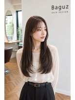 バグズ ヘアデザイン 桔梗が丘店(Baguz HAIR DESIGN) ナチュラル艶髪ストレート小顔レイヤーシースルー前髪美髪透明感