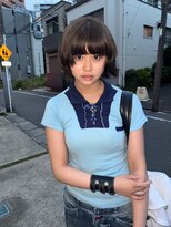 フェンヘアーアイス 中目黒(Fen.hair ici)&nbsp;ハイトーンホワイトブロンド×韓国風切りっぱなし小顔ボブ