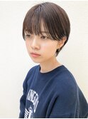 【mee.】 クールショートピンクベージュシルバーカラー