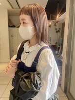 バディ ヘア フレス(BUDDY HAIR FRAIS)&nbsp;ぷつっと切りっぱなしロブ×ミルクティーベージュ