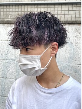 ミモザワークス(Mimosa Works) 波巻きウェーブとピンクメッシュ