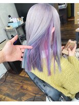 ガルボ ヘアー(garbo hair)&nbsp;ハイトーン ユニコーンカラー 10代 20代