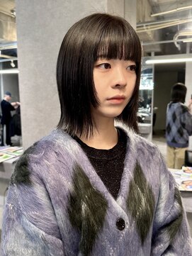 イトシテ 切りっぱなしボブ×アッシュカラー 【鎌田 隆雅】