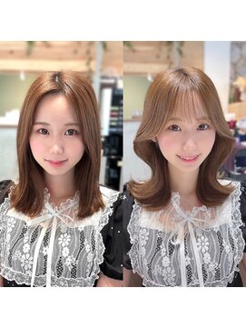 ミラリー トウキョウ(Mirareee Tokyo) 20代30代40代◎前髪パーマグレーベージュレイヤーロング黒髪