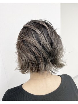 アオアクア バイ グルグル 小岩店(ao akua by GULGUL) 黒髪 年代不問！ボブスタイル×バレイヤージュ 小岩