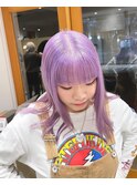パープルヘアペールラベンダーハイトーンラベンダーケアブリーチ