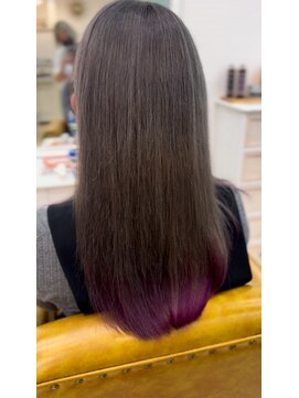 シャルティア(SHALLTIA) 紫エンドカラー【山口市美容室】【山口市ハイトーン】